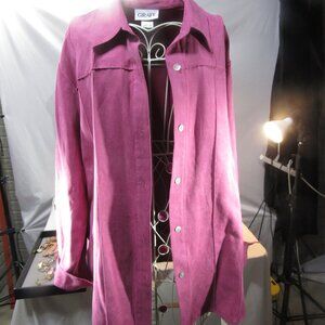 new plum color jacket blouse size med